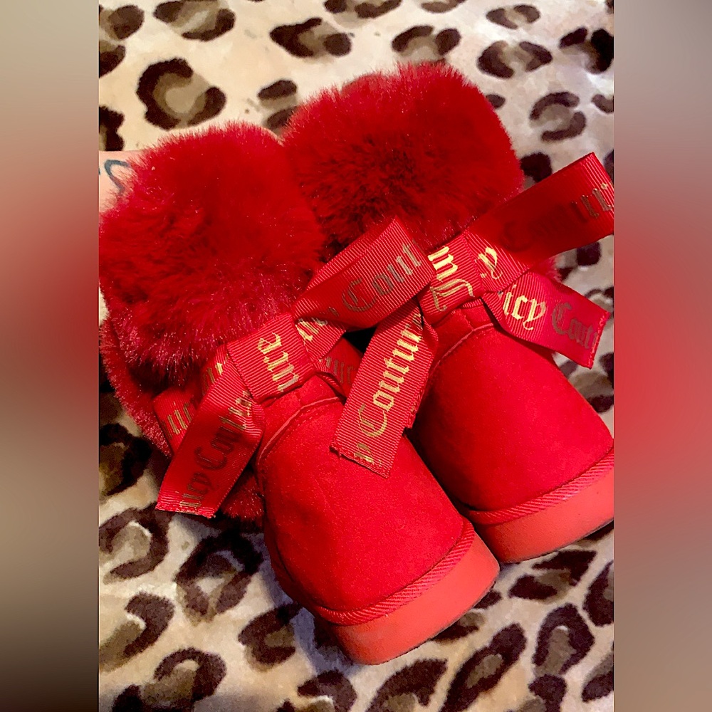 Red juicy couture boots